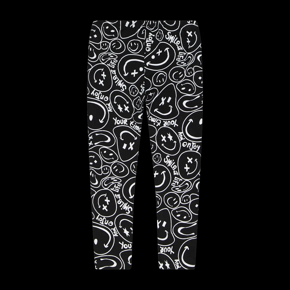Leggings in interlock stampato per bambina