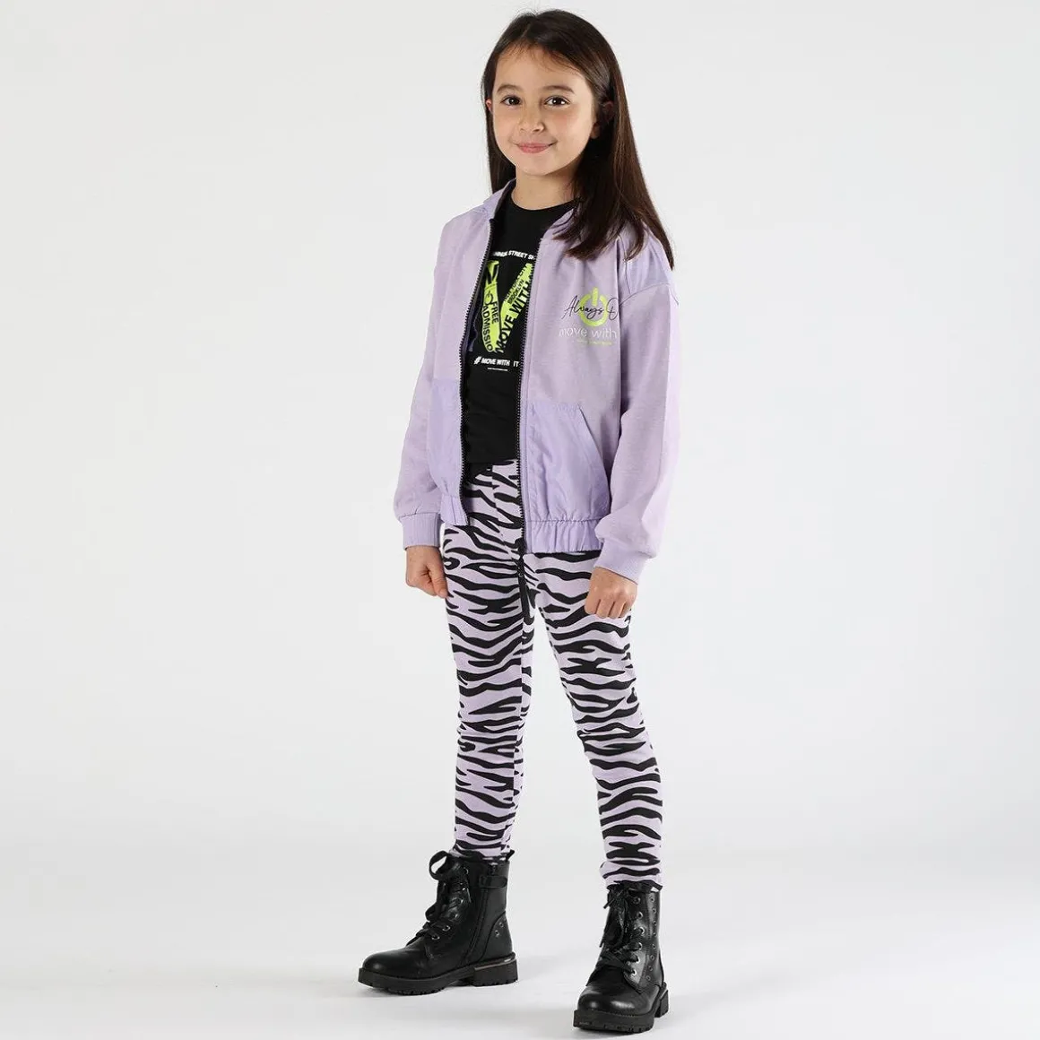 Leggings in interlock stampato