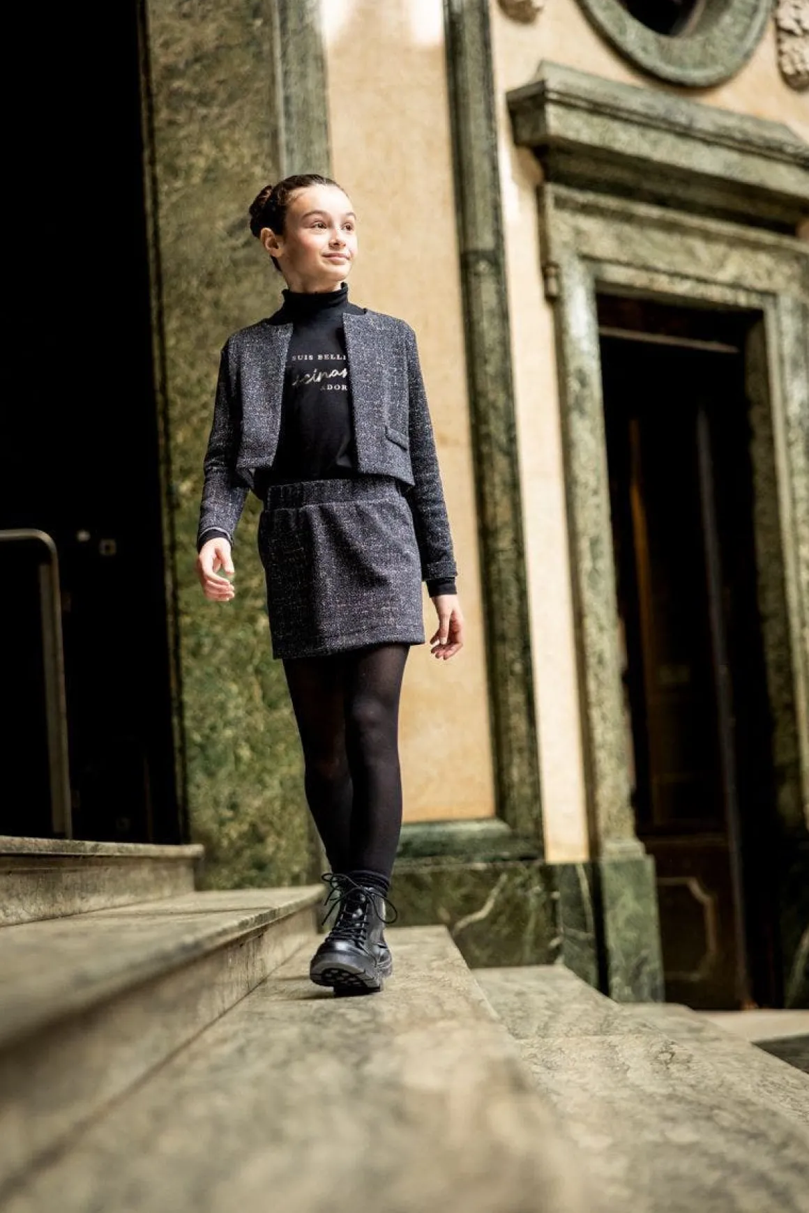 Maglia a collo alto per bambina