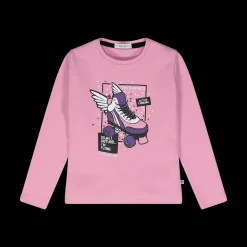 Maglia a manica lunga in interlock per bambina