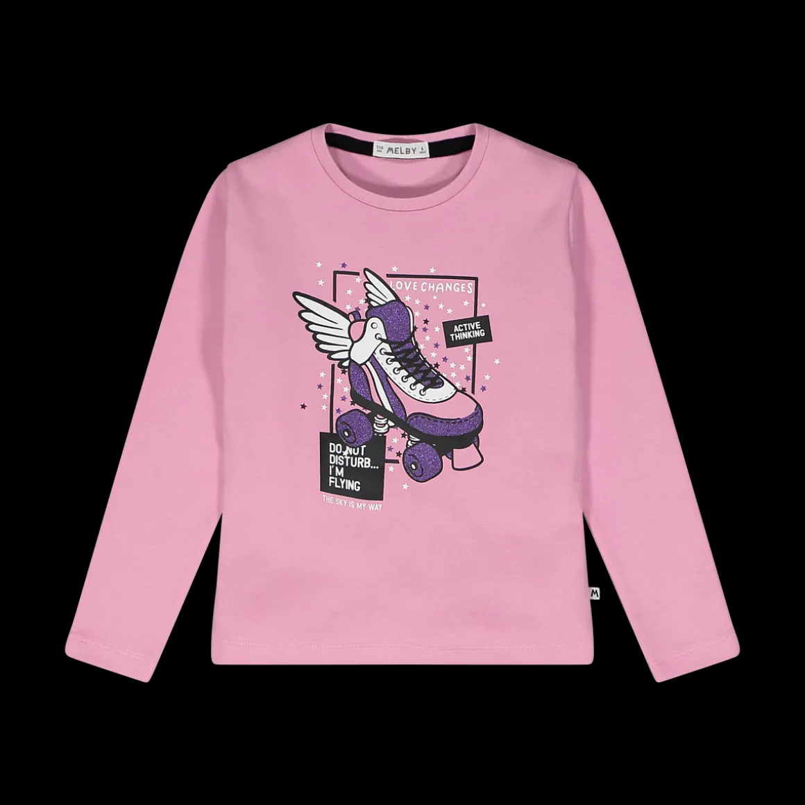 Maglia a manica lunga in interlock per bambina