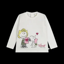Maglia a maniche lunghe tema Peanuts per neonata