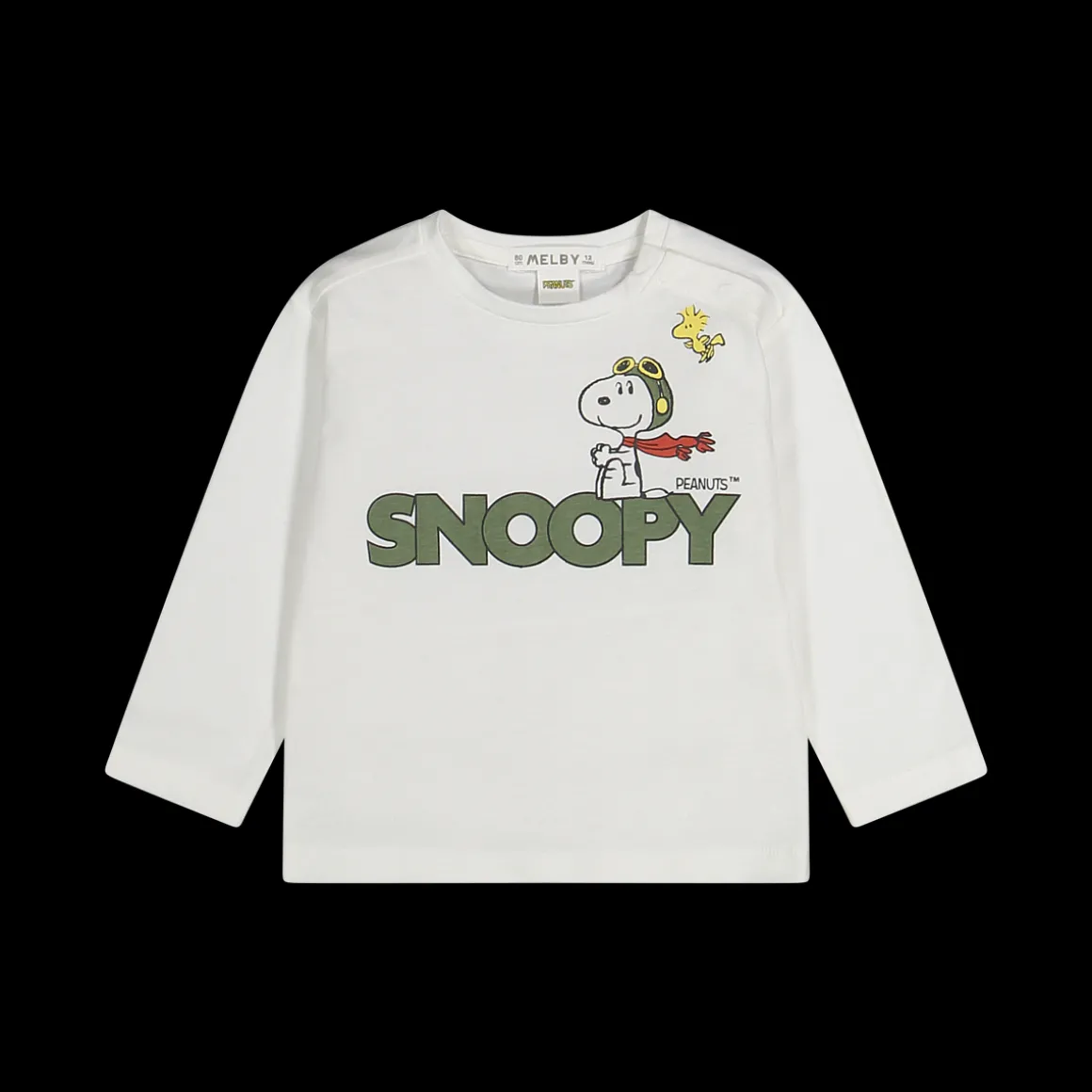 Maglia a maniche lunghe tema Peanuts per neonato