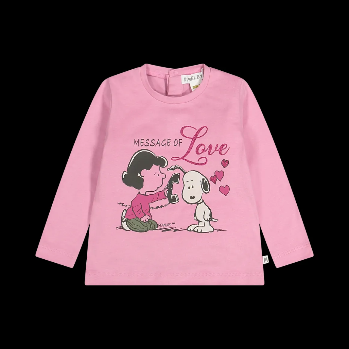 Maglia a maniche lunghe tema Peanuts per neonata