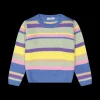 Maglia a righe in tricot per bambina