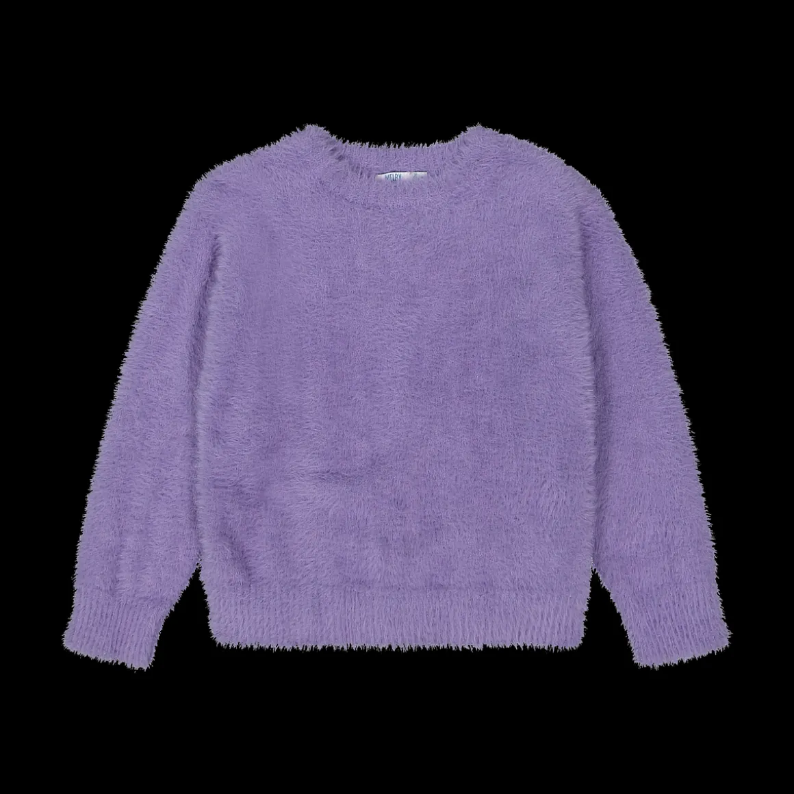 Maglia a tinta unita a collo alto da bambina