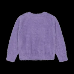 Maglia a tinta unita a collo alto da bambina