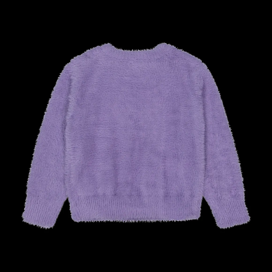 Maglia a tinta unita a collo alto da bambina
