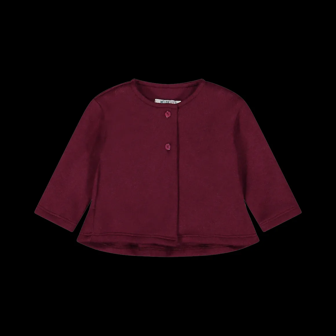 Maglia aperta a maniche lunghe per neonata