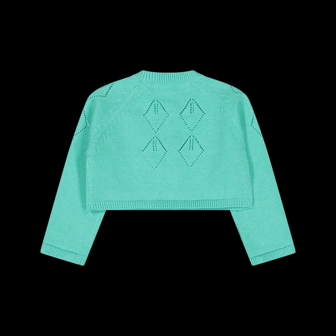 Maglia aperta alla coreana in cotone bambina
