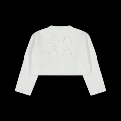 Maglia aperta alla coreana in cotone bambina