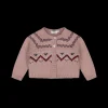 Maglia aperta in tricot da bambina