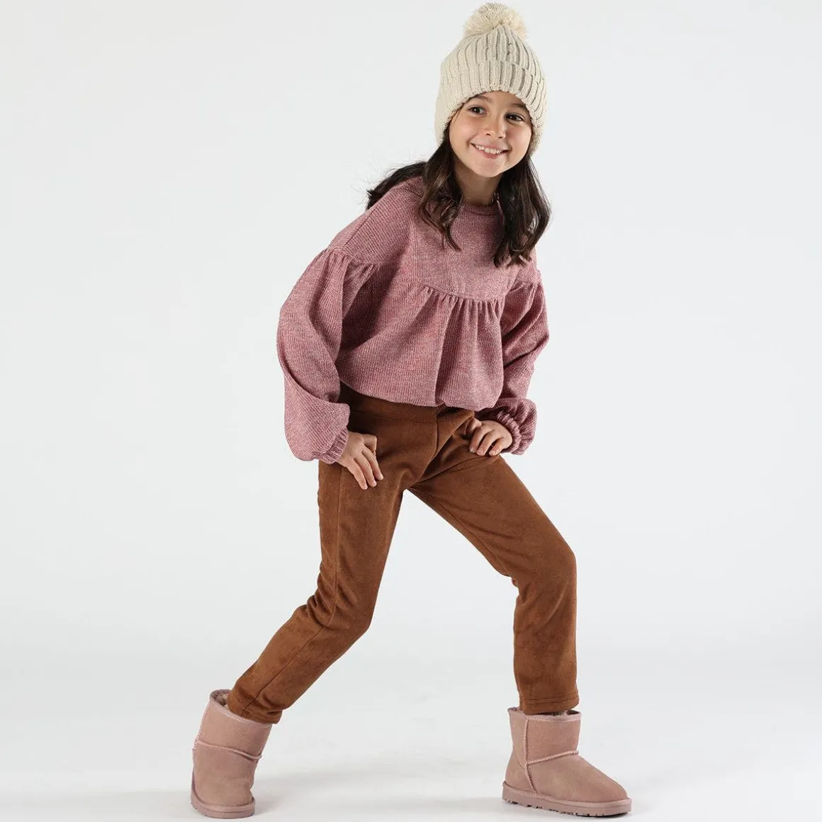 Maglia con lurex bambina