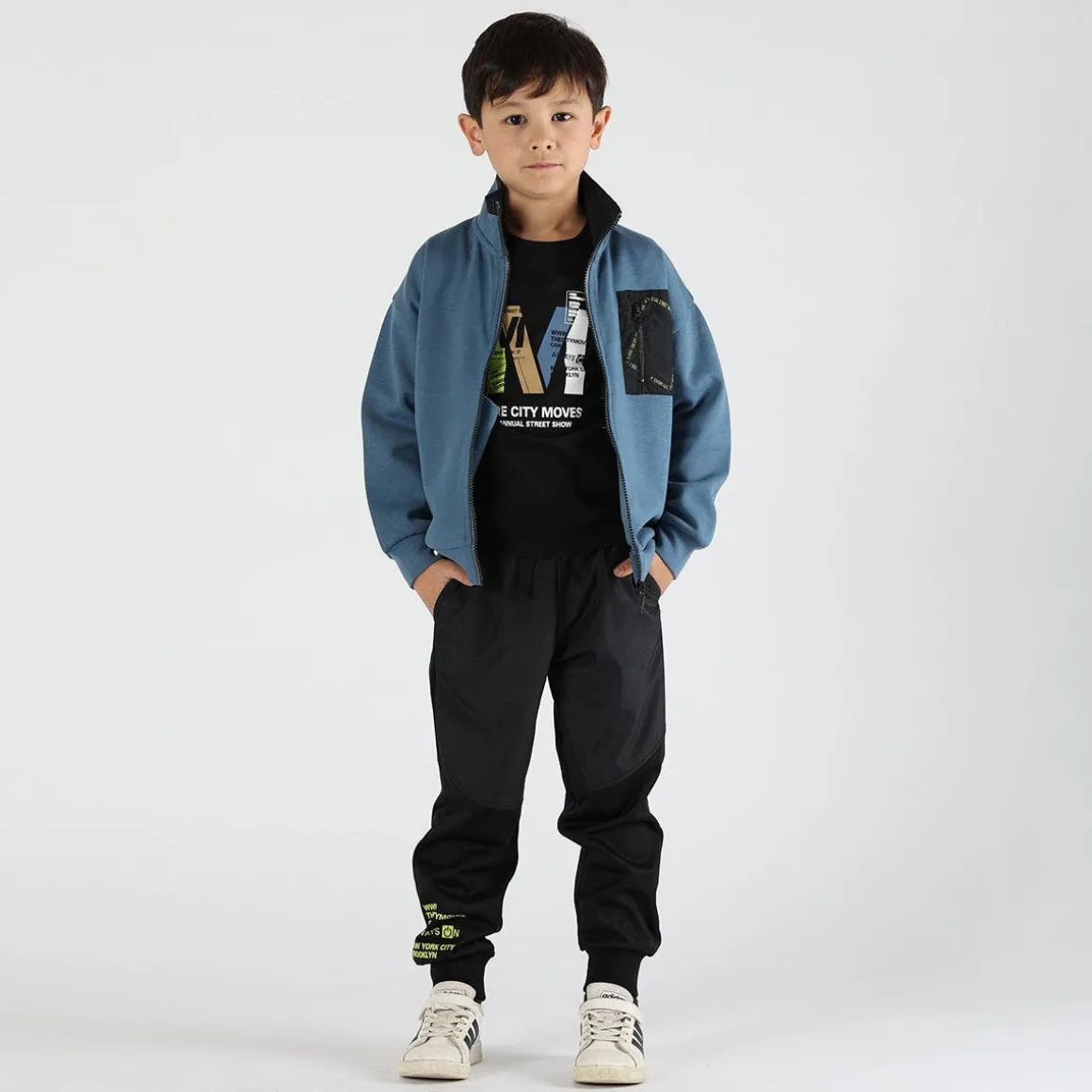 Maglia con zip da bambino