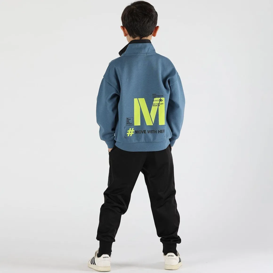 Maglia con zip da bambino