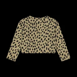 Maglia cropped animalier bambina