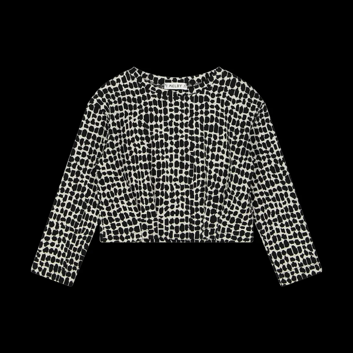 Maglia cropped bianca e nera bambina