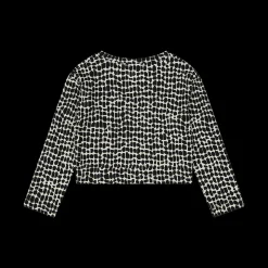 Maglia cropped bianca e nera bambina