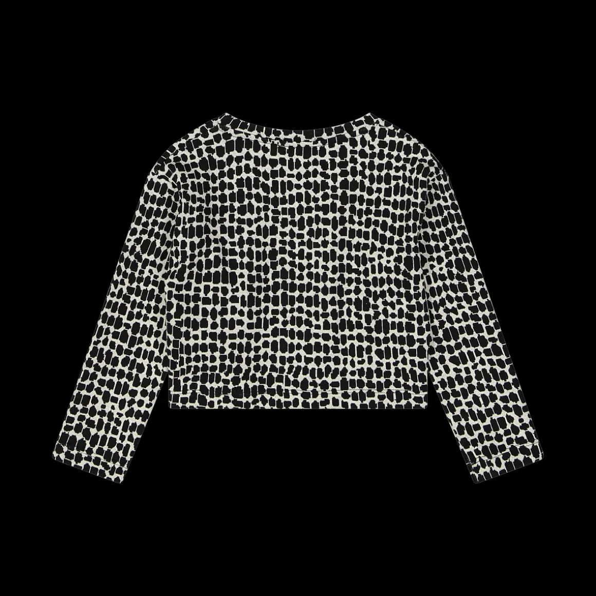 Maglia cropped bianca e nera bambina
