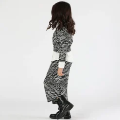 Maglia cropped bianca e nera bambina