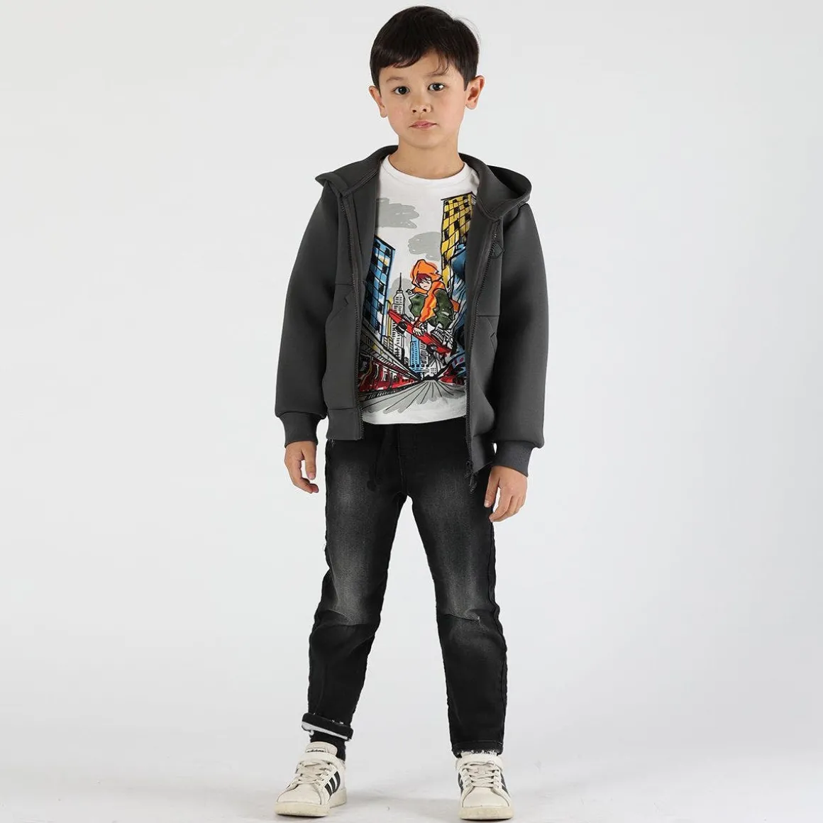 Maglia da bambino disegno palazzi