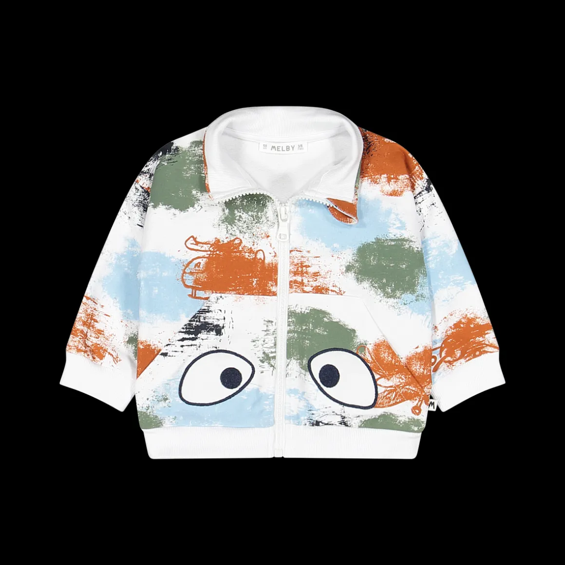 Maglia felpa con occhietti per neonato