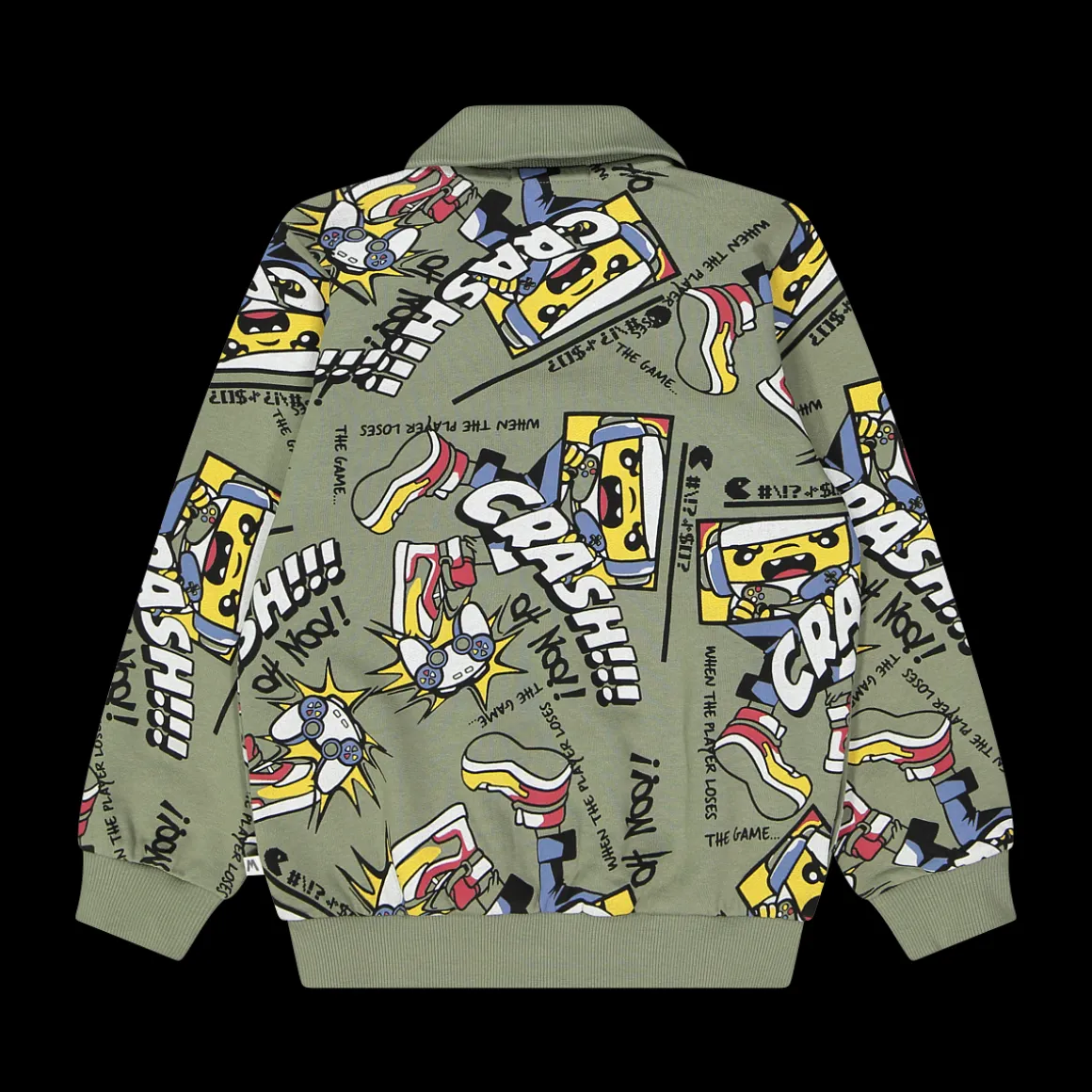 Maglia full zip con stampa allover per bambino