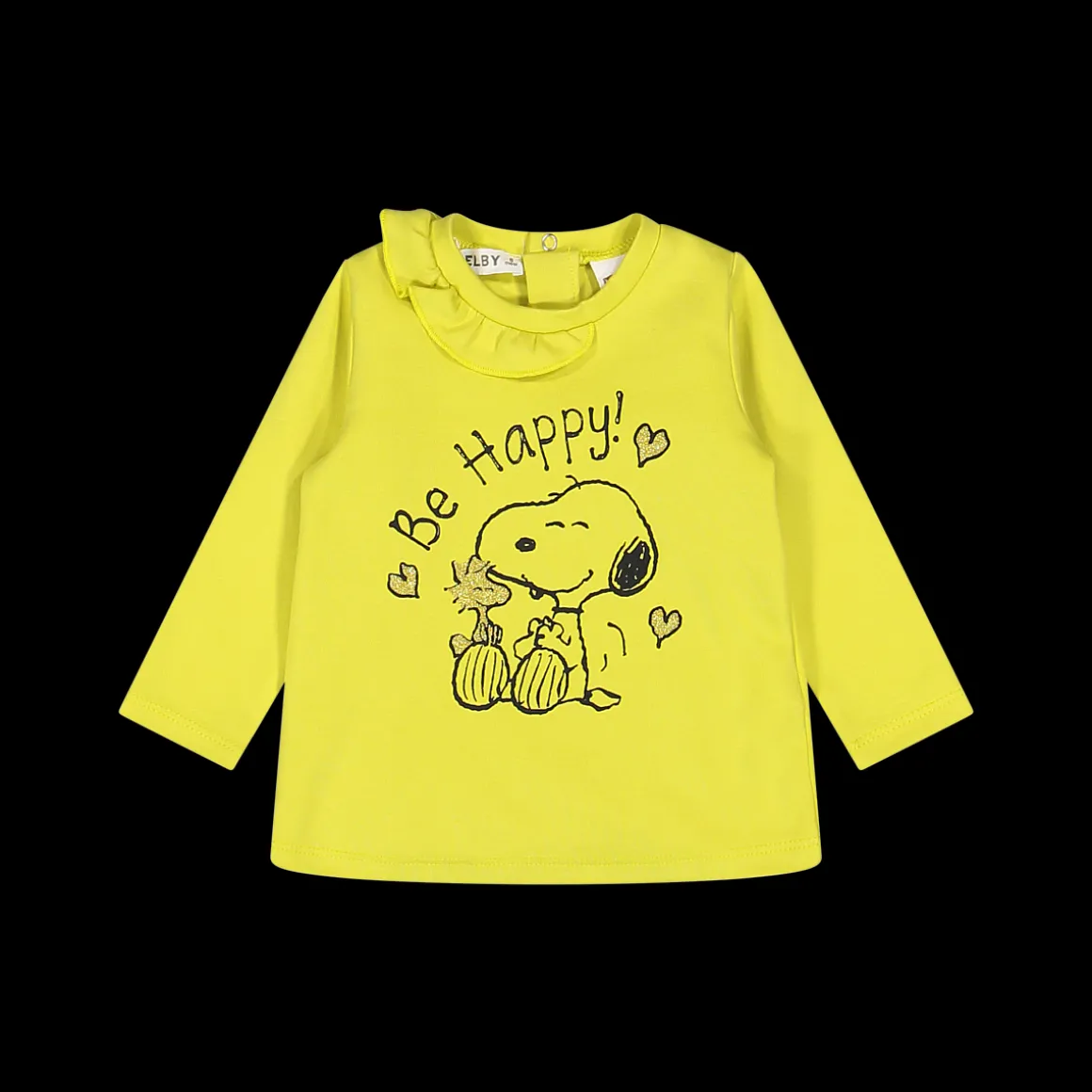 Maglia gialla con Snoopy da bambina