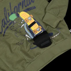 Maglia girocollo ad bambino in felpa malfilè