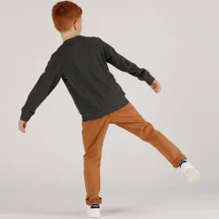 Maglia girocollo ad bambino in felpa malfilè