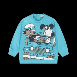Maglia girocollo celeste per bambino