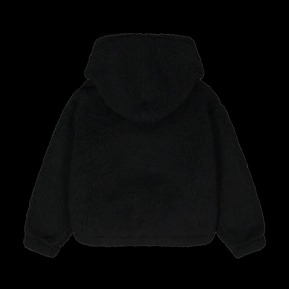 Maglia in eco-pelliccia con cappuccio per neonata