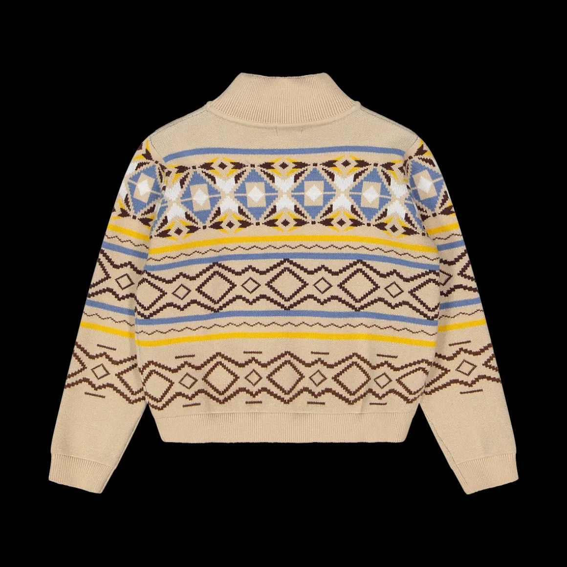 Maglia in maglia tricot da bambina collo alto