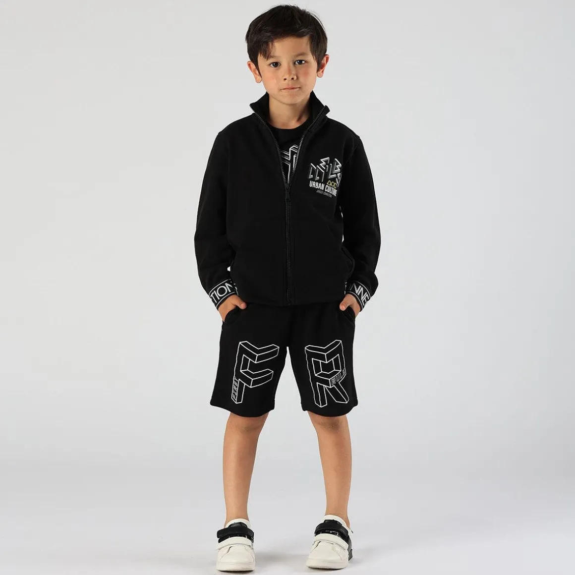 Maglia in piquet con zip
