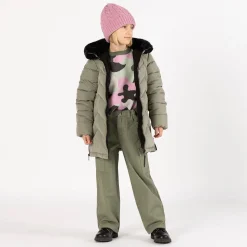 Maglia in tricot camouflage per bambina