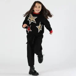 Maglia in tricot da bambina con stelle