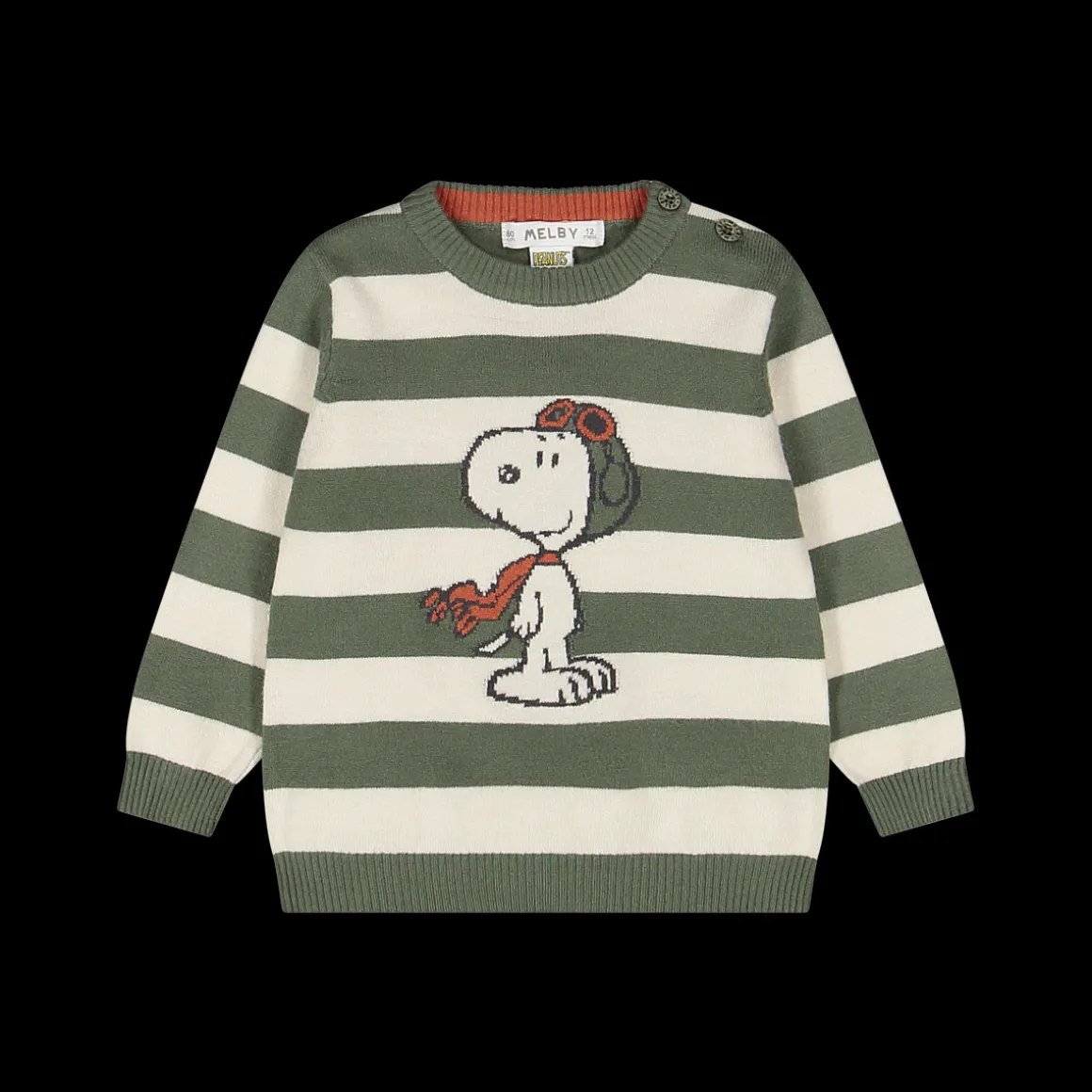 Maglia in tricot rigato tema Peanuts per bambino