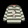 Maglia in tricot rigato tema Peanuts per neonato