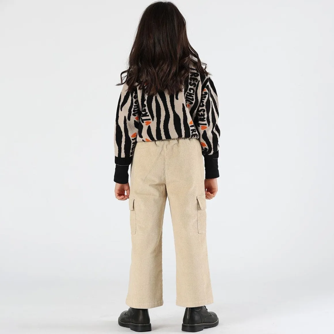 Maglia jacquard animalier bambina
