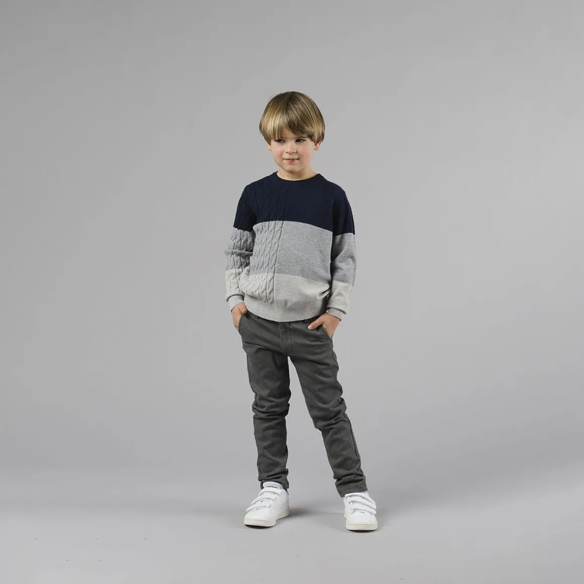 Maglia tricolore tricot da bambino