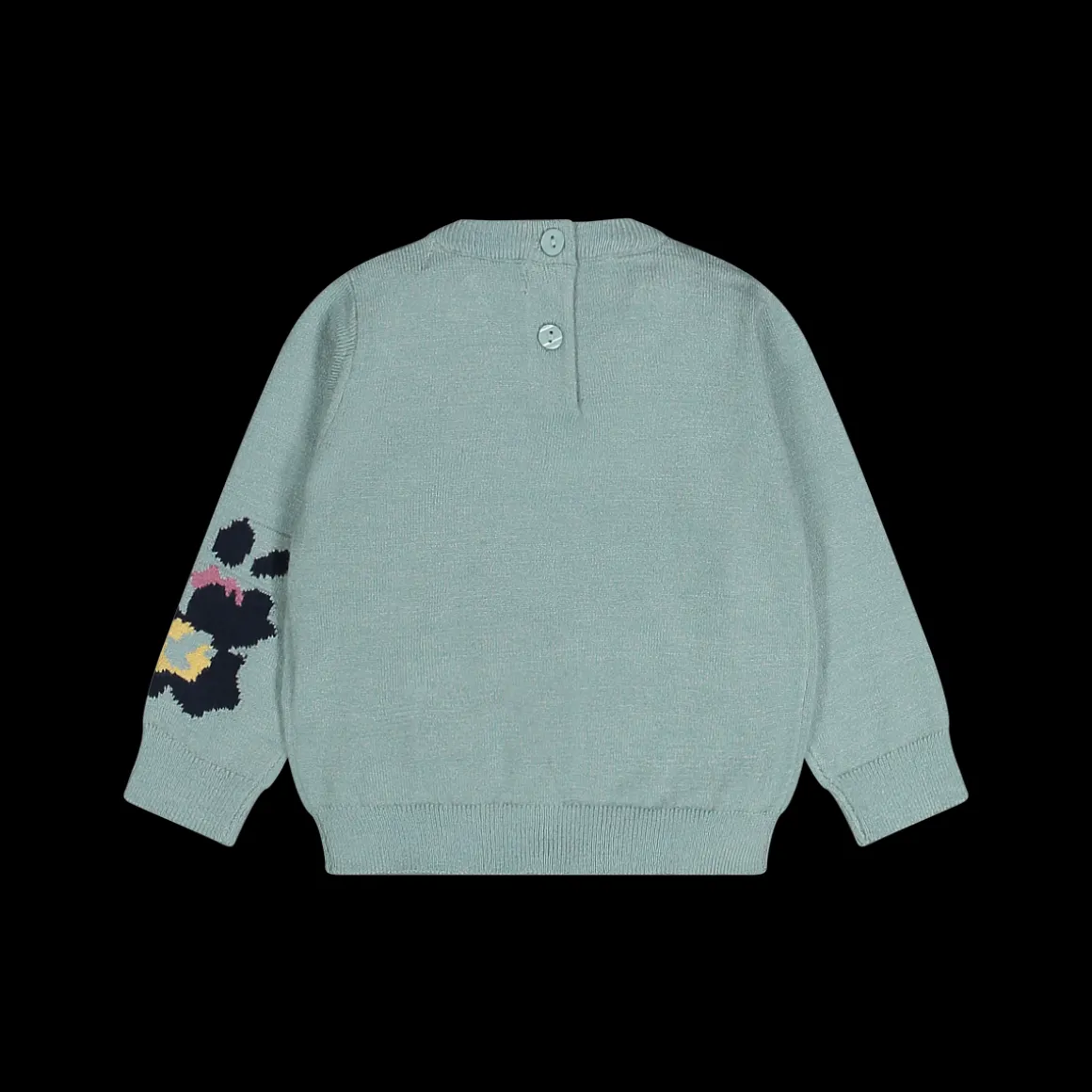 Maglia tricot con fiorellini da bambina