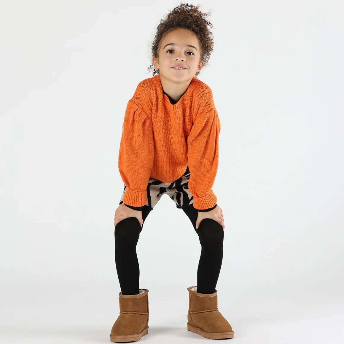 Maglia tricot cropped bambina