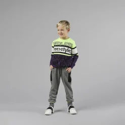 Maglia tricot da bambino con scritte