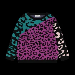 Maglia tricot maculato colorato bambina