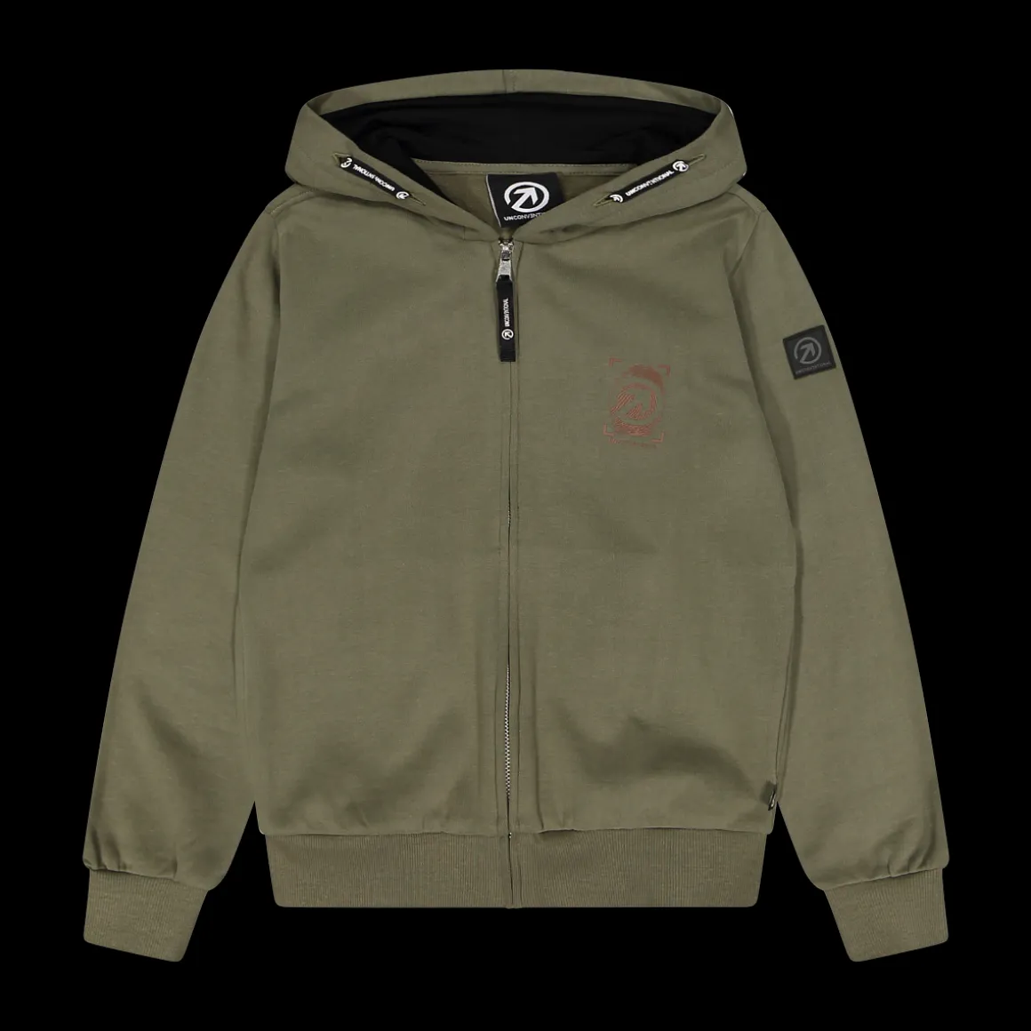 Maglia Unconv3ntional con zip e cappuccio per ragazzo