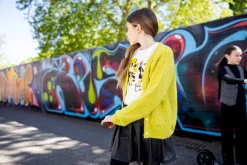 Maglietta con paillettes reversibili per bambina