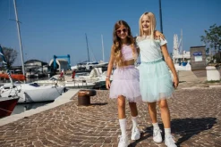 Maglietta con tulle per bambina