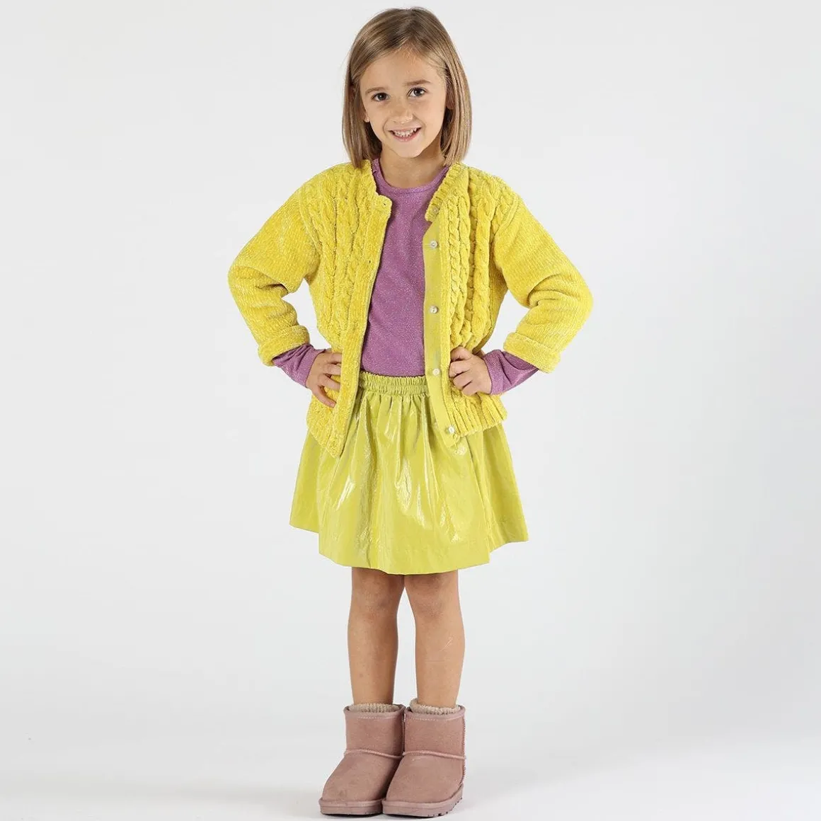 Maglietta jersey lurex bambina