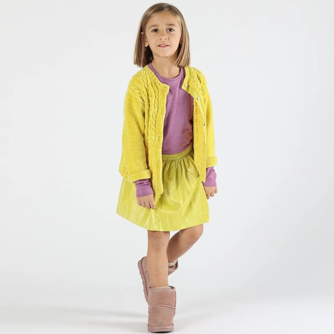 Maglietta jersey lurex bambina