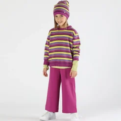 Maglione a righe bambina
